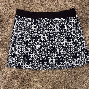 Rip Skirt Black and White Patterned Women's Skirt